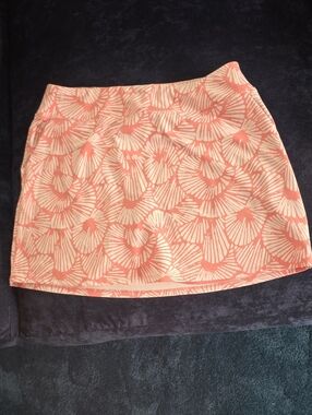 Tommy Bahama Coral and Cream Floral-Print Mini Skirt